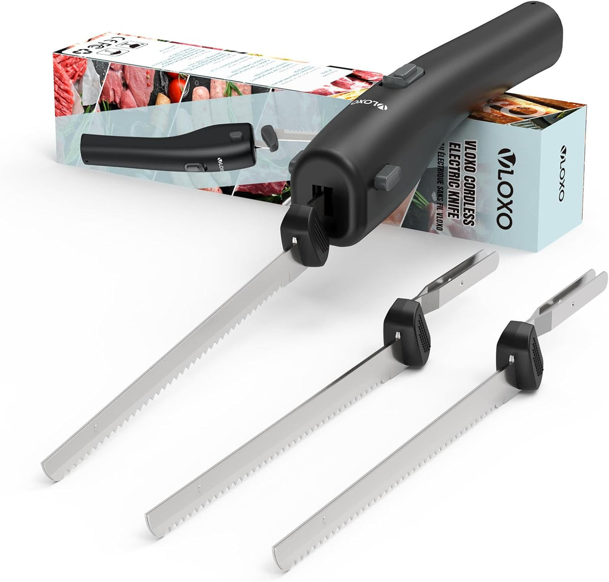 Cordless Electric Knife with Safety Lock Include 2 Blades B809109