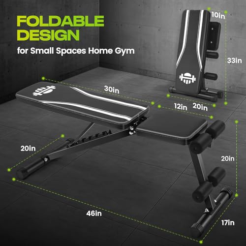 660LBS Fast Foldable Weight Bench with 8 Adjustable Backrests R180943