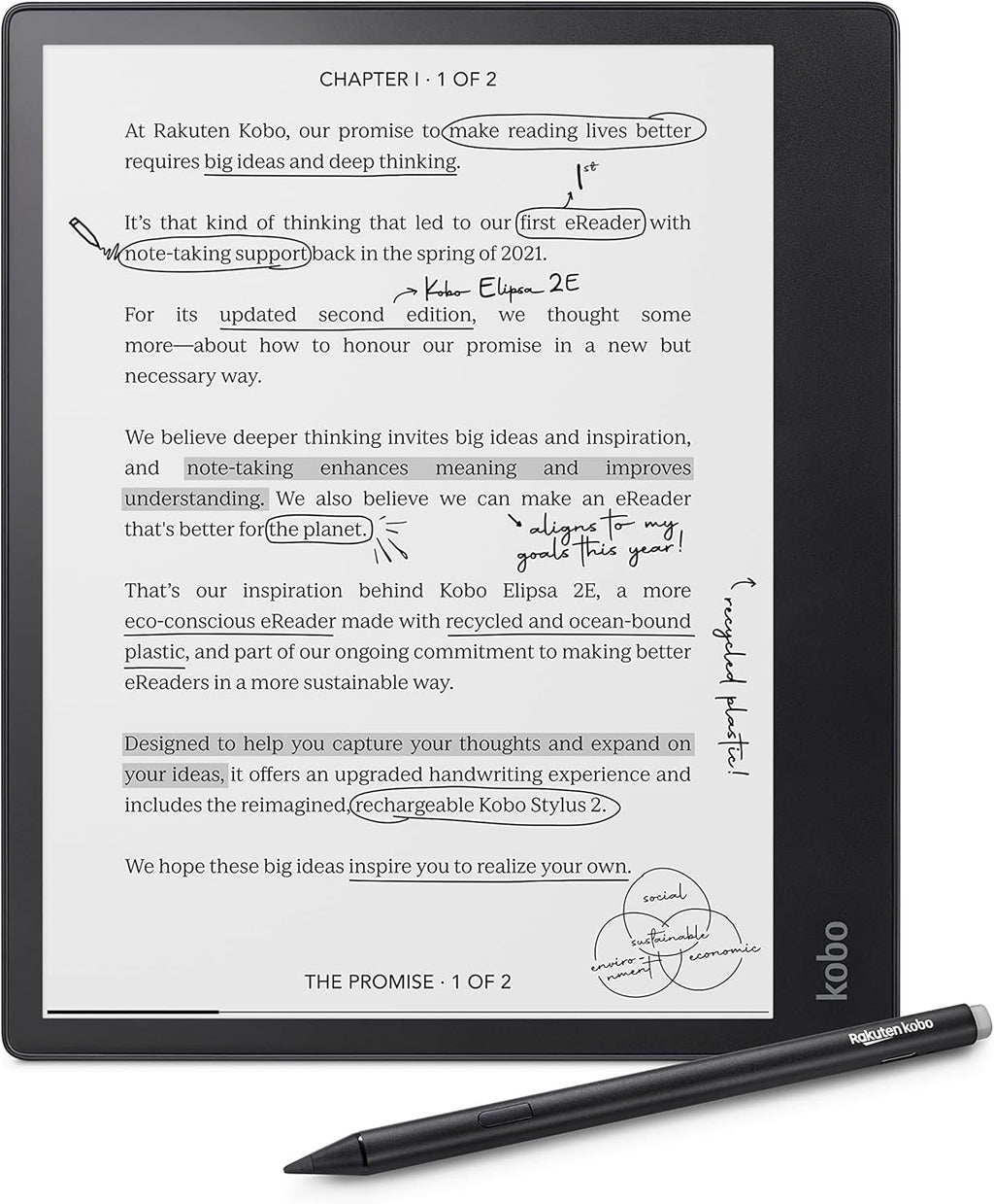10.3" 32GB eReader with SleepCover (Black) Z84557