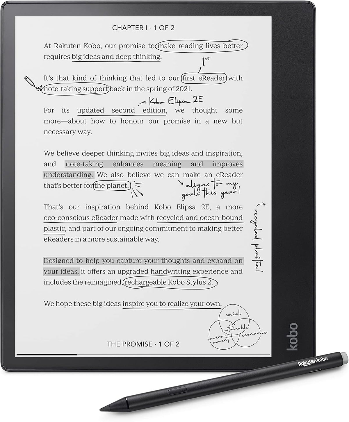 10.3" 32GB eReader with SleepCover (Black) Z84557