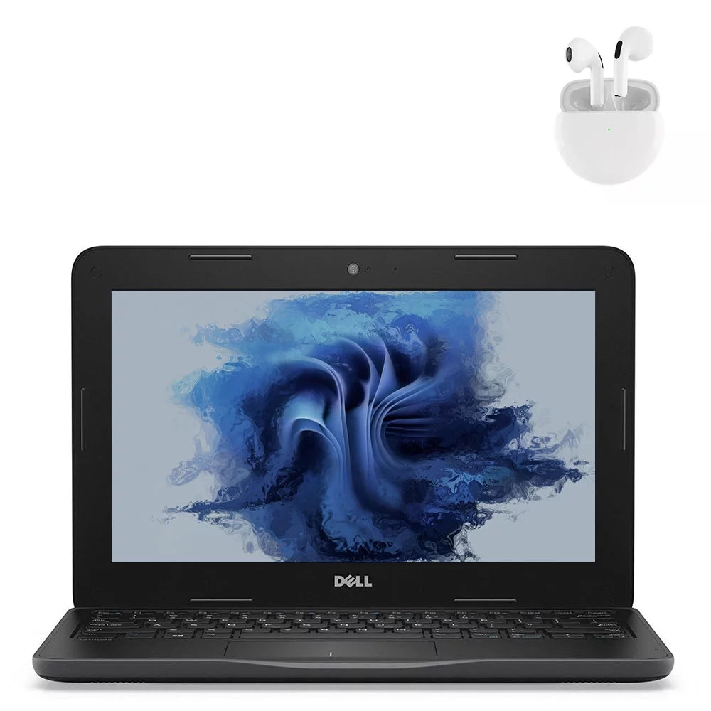 11.6" Laptop Computer Intel CPU 4GB RAM 128GB SSD Wi-Fi Webcam with Wireless Earbuds Windows 10 PC K772181