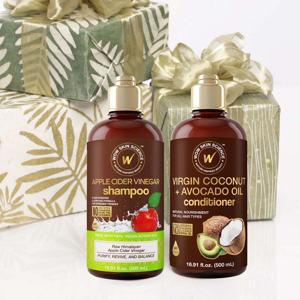 Apple Cider Vinegar Shampoo & Coconut Avocado Oil Conditioner Duo 16.9 oz B808436