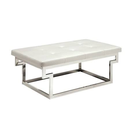 Tufted Faux Leather Bench in Black N5202