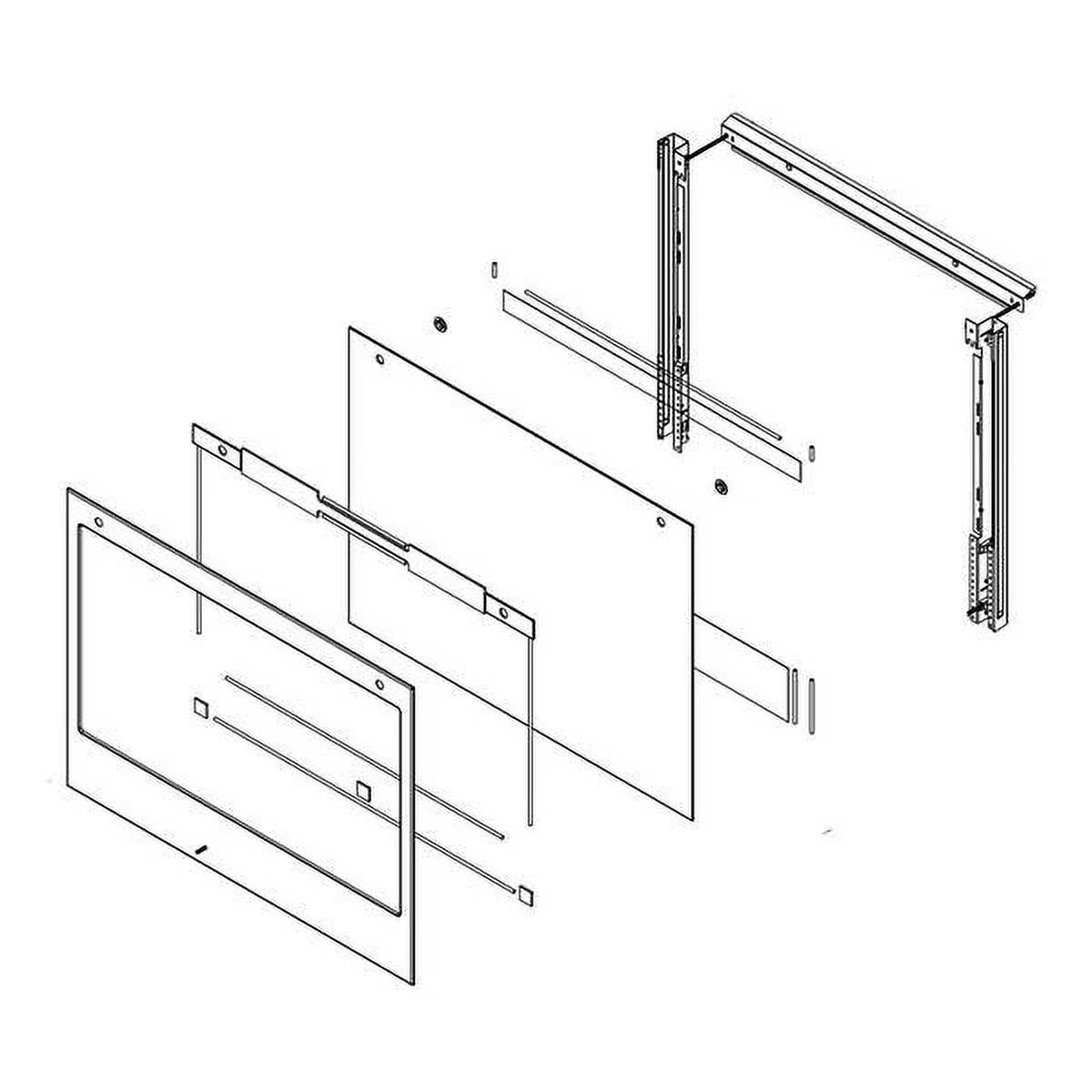 Stainless Wall Oven Door Outer Panel Assembly M422094