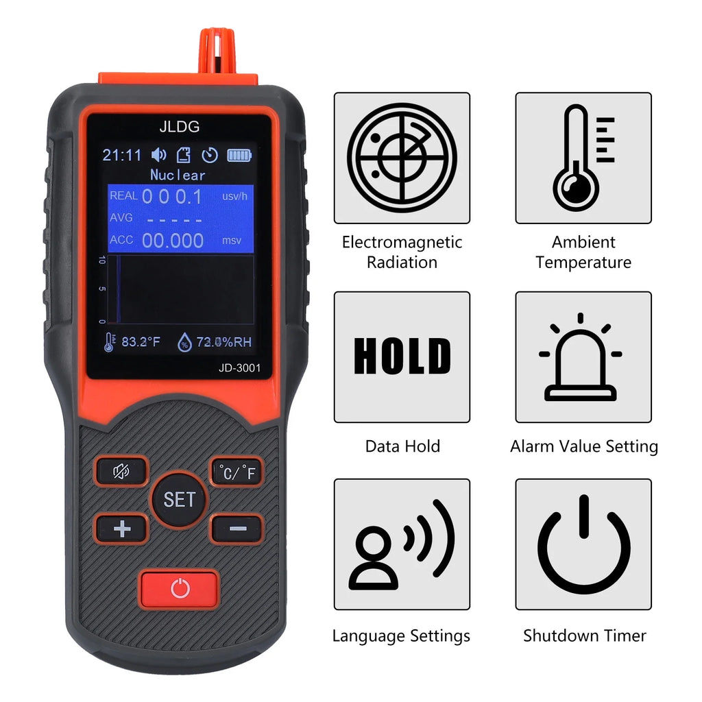 Multifunctional Geiger Counter and Electromagnetic Radiation and Humidity Measurement Device R945933