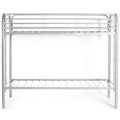Gray Metal Twin Over Twin Over Twin Bunk Bed Q74127