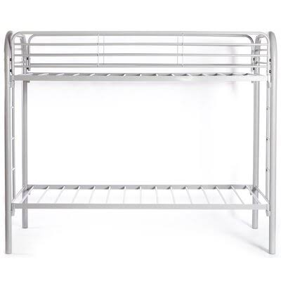 Gray Metal Twin Over Twin Over Twin Bunk Bed Q74127