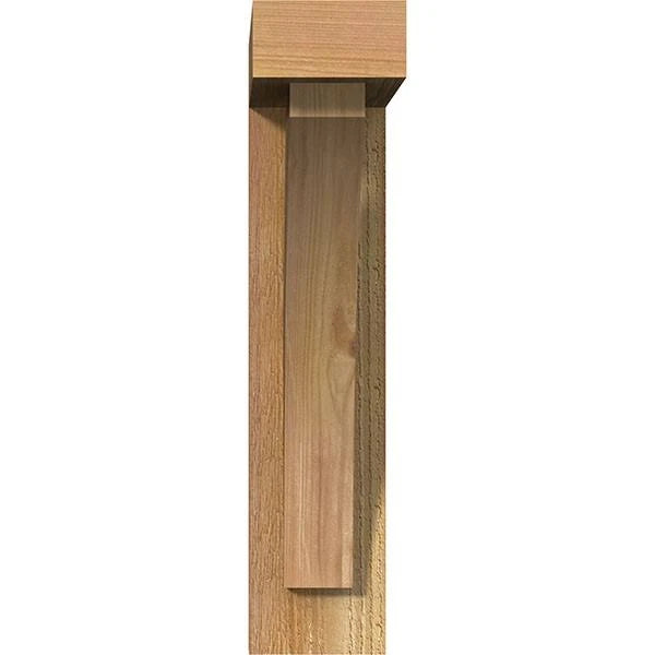 Thorton Block Rough Sawn Bracket with Offset Brace, Western Red Cedar R641