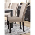Linen Side Chair in Salvage Dark Oak N23963