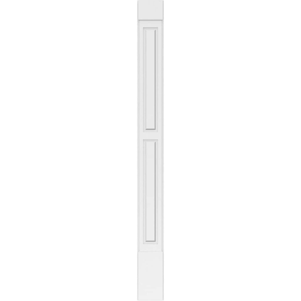 Two Equal Raised Panel PVC Pilaster with Capital and Base (Pair) Z832720