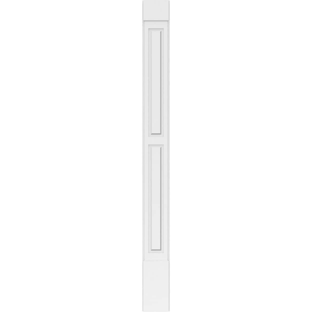 Two Equal Raised Panel PVC Pilaster with Capital and Base (Pair) Z832720
