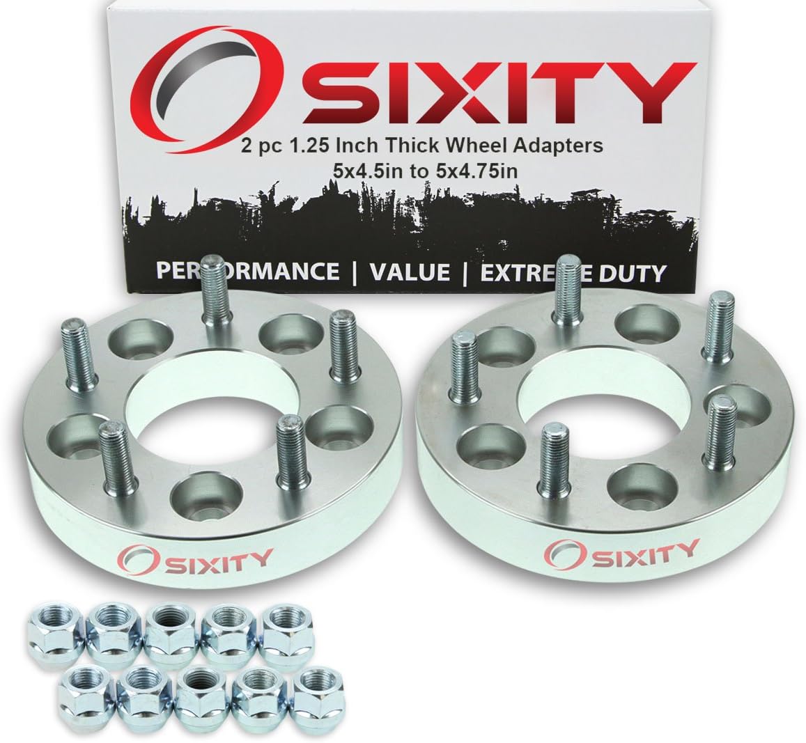 2pc 1.25" Thick 5x4.5" to 5x4.75" Wheel Adapters Pack of 2 Y283