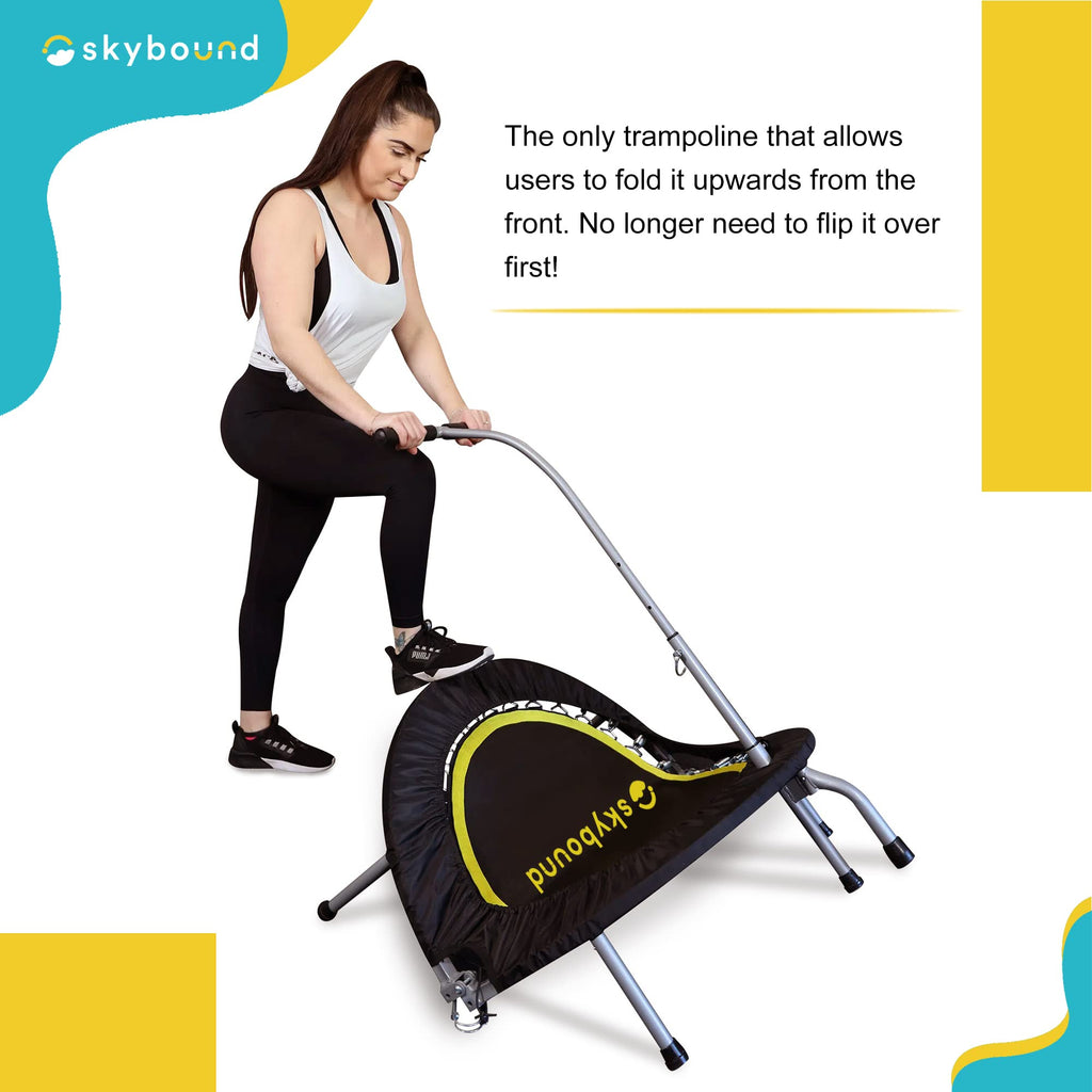 Foldable Mini Trampoline 39 Inch with Adjustable T-Bar Handle J3054