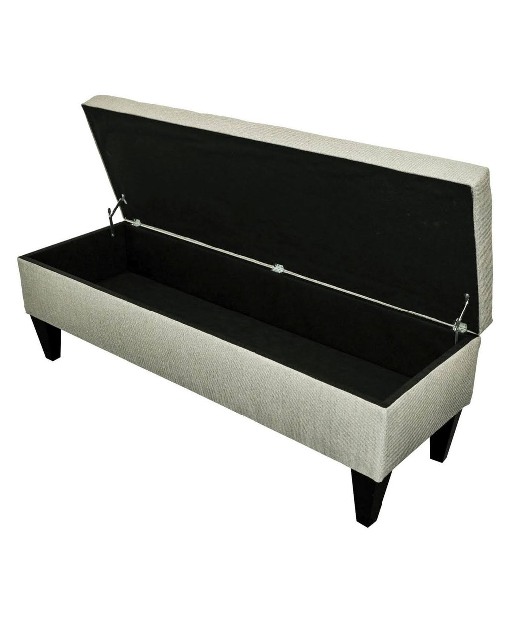 Charcoal Tufted Storage Bench Y946