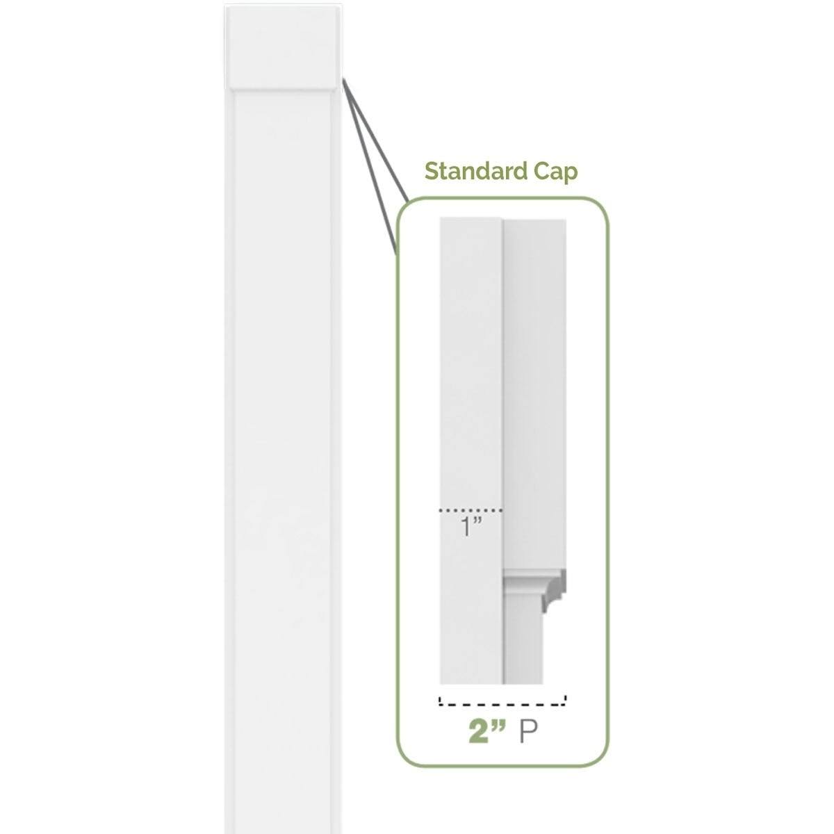 Two Equal Raised Panel PVC Pilaster with Capital and Base (Pair) Z832720