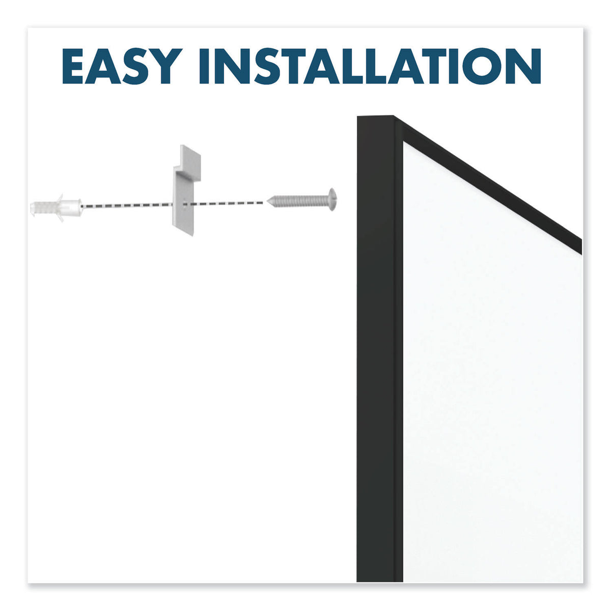 Black Frame Nano-Clean Magnetic Whiteboard G93808