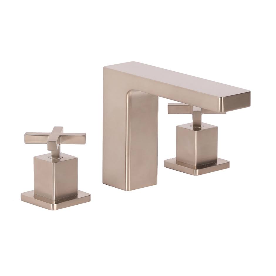 Brushed Nickel Widespread Bathroom Faucet with Drain Assembly X248681
