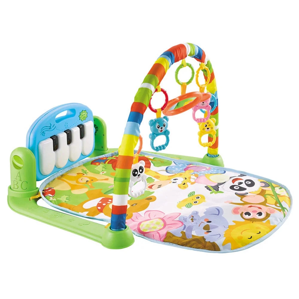 Playmat Kick and Play Piano Gym with Hanging Mirror Musical Activity Center Tummy Time Play Mat M8423