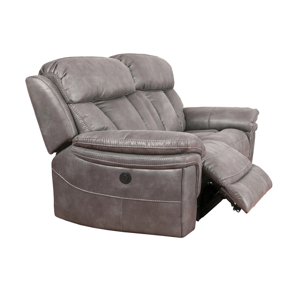 Gunmetal Fabric Power Loveseat Q719263