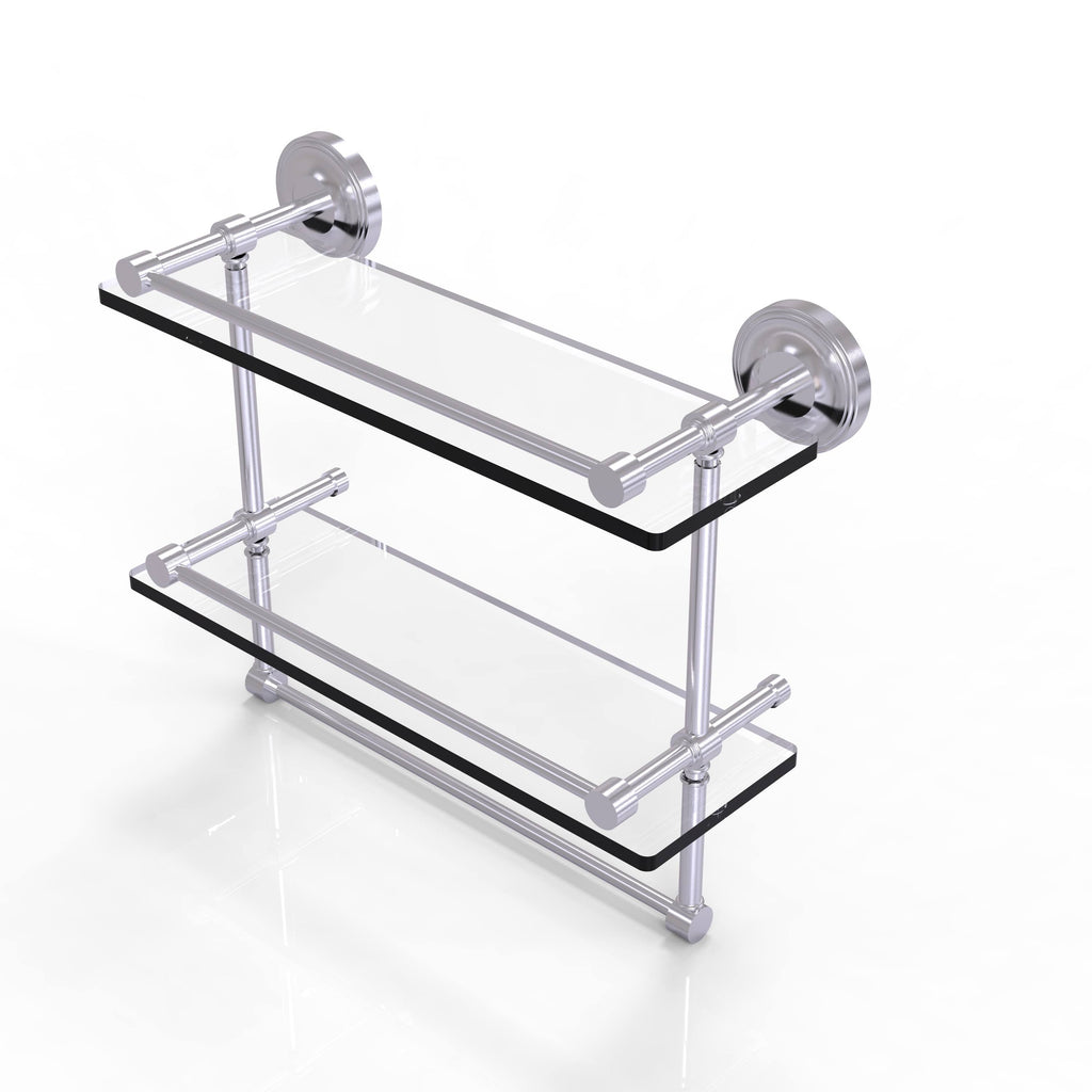 Double Glass Shelf with Towel Bar - Antique Copper - 22 inch G784159