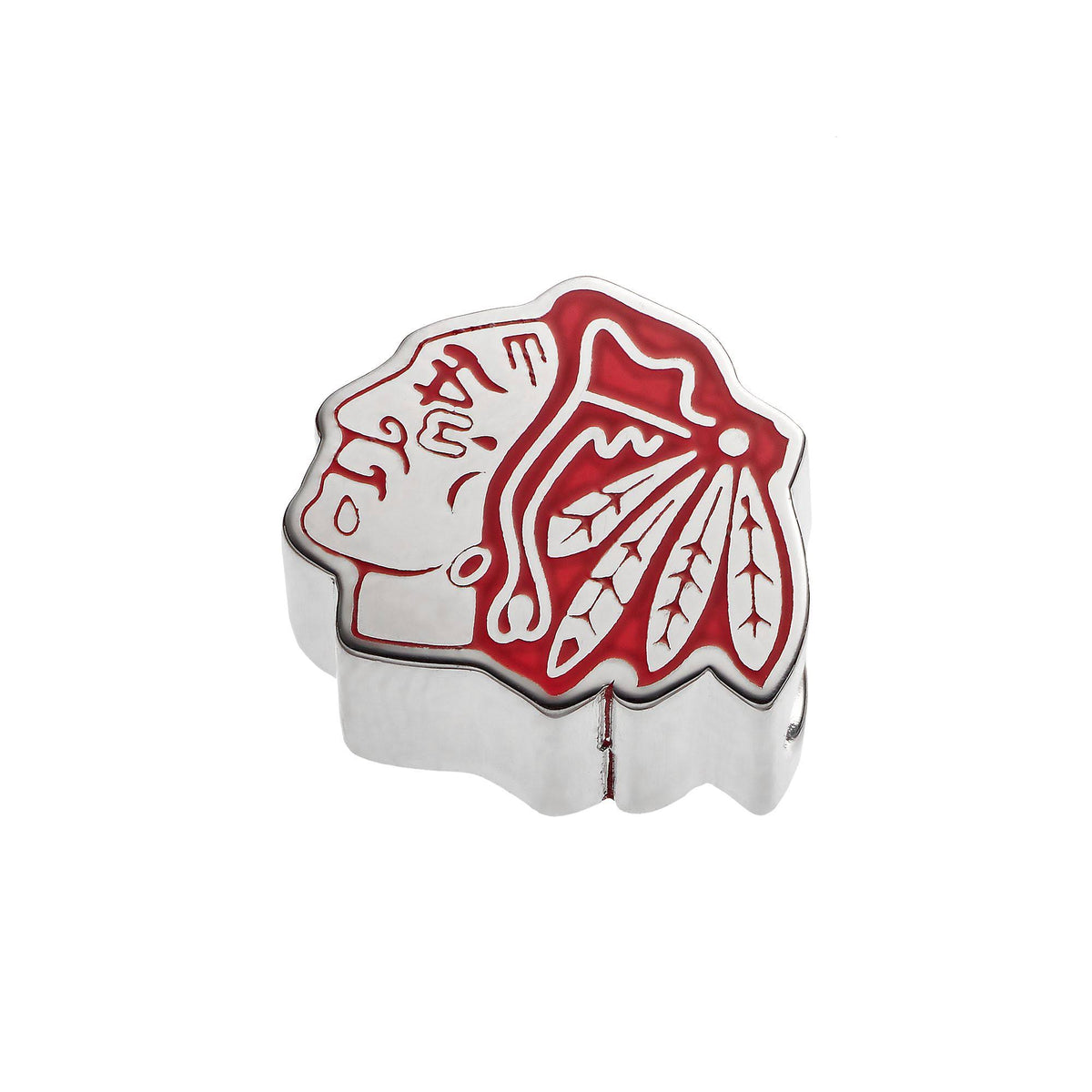 Sterling Silver Enameled Logo Bead S964027