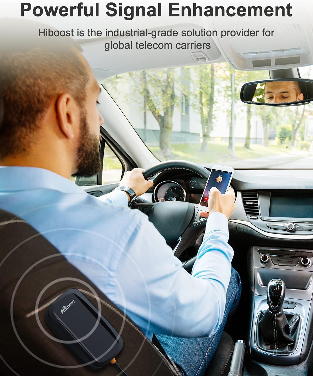 Car Cell Phone Booster with Magnetic Roof Antenna O333807