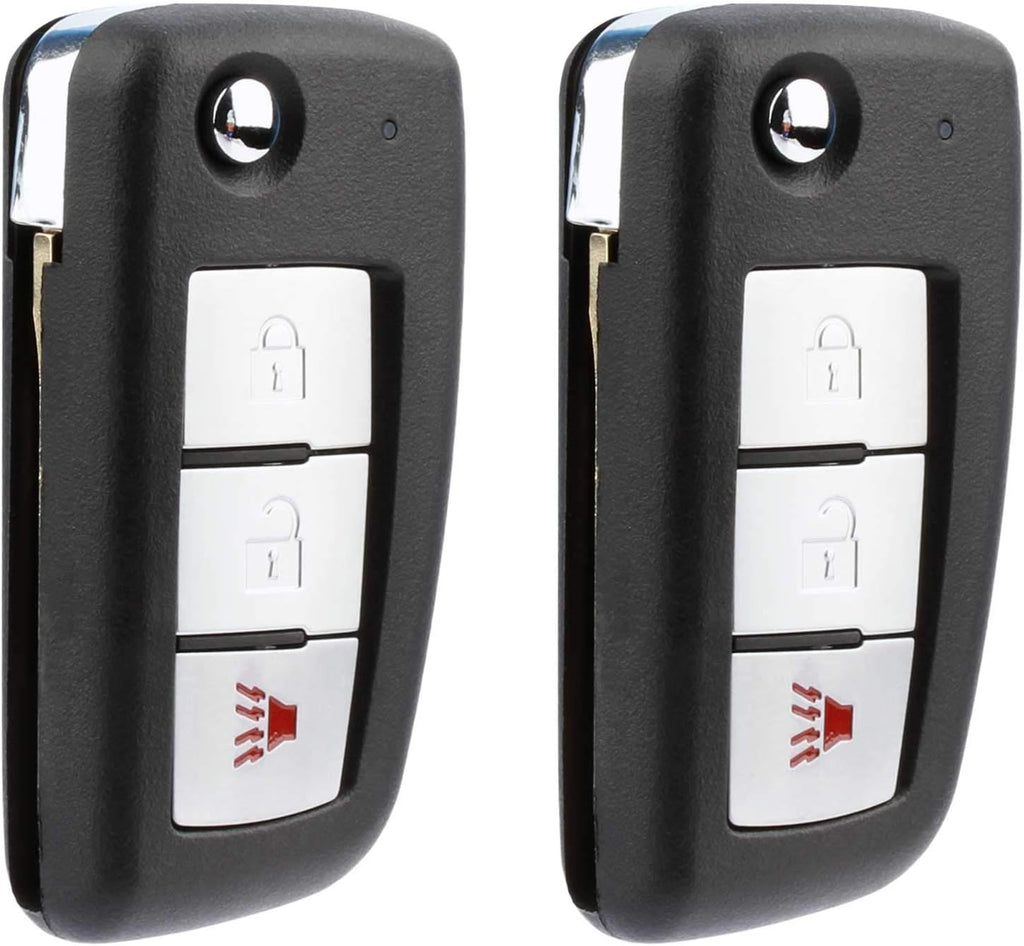2x Keyless Entry Remote Car Key Fob Flip 3btn Pack of 2 C86620