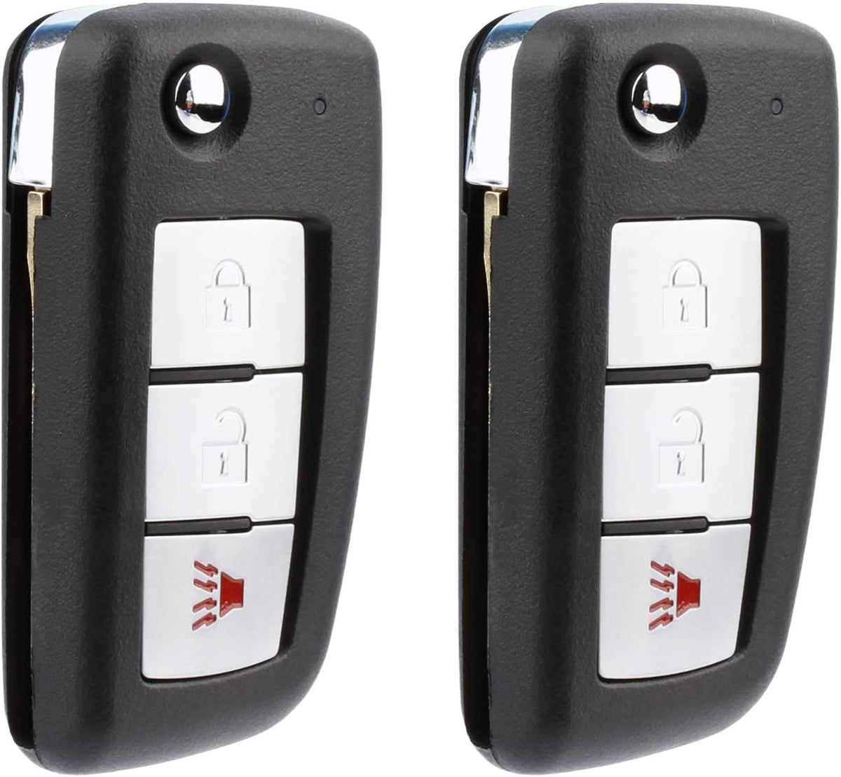 2x Keyless Entry Remote Car Key Fob Flip 3btn Pack of 2 C86620