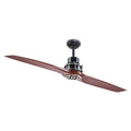 56x22 2 Blade Indoor Fan Satin Black with Remote Q424