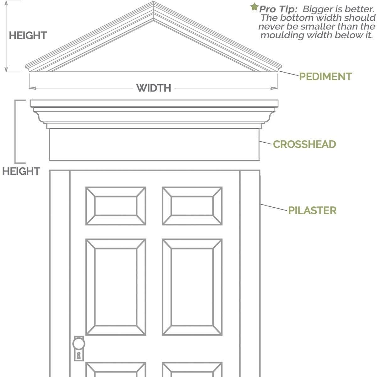 Two Equal Raised Panel PVC Pilaster with Capital and Base (Pair) Z832720