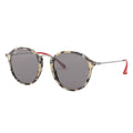 Beige Havana Grey Polar Round Sunglasses 52 mm H617