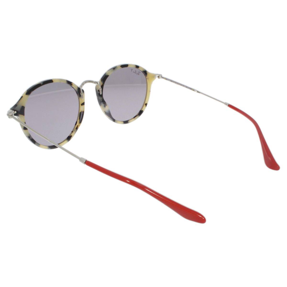 Beige Havana Grey Polar Round Sunglasses 52 mm H617