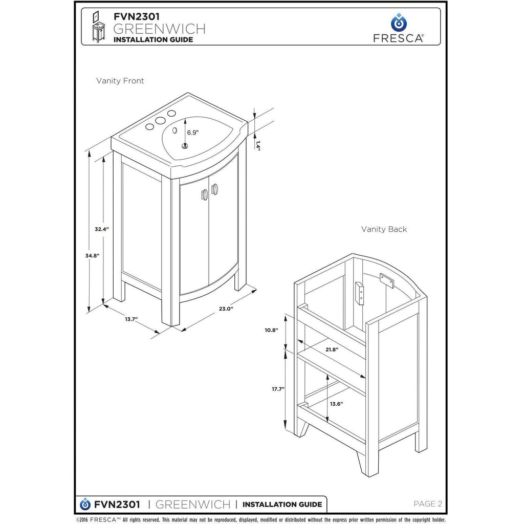 Antique Coffee Bathroom Vanity L254646