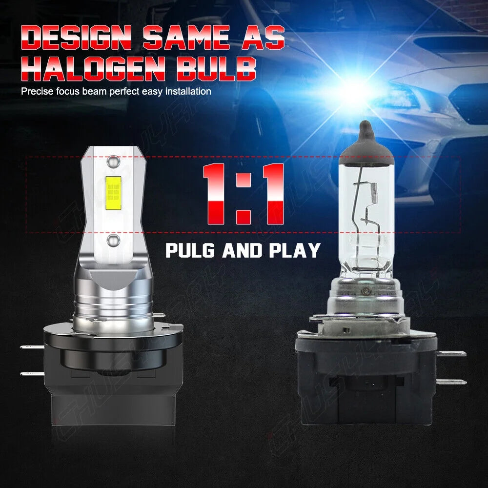 2x H11B LED Headlight Bulbs Kit Low Beam 8000K Ice Blue X821295