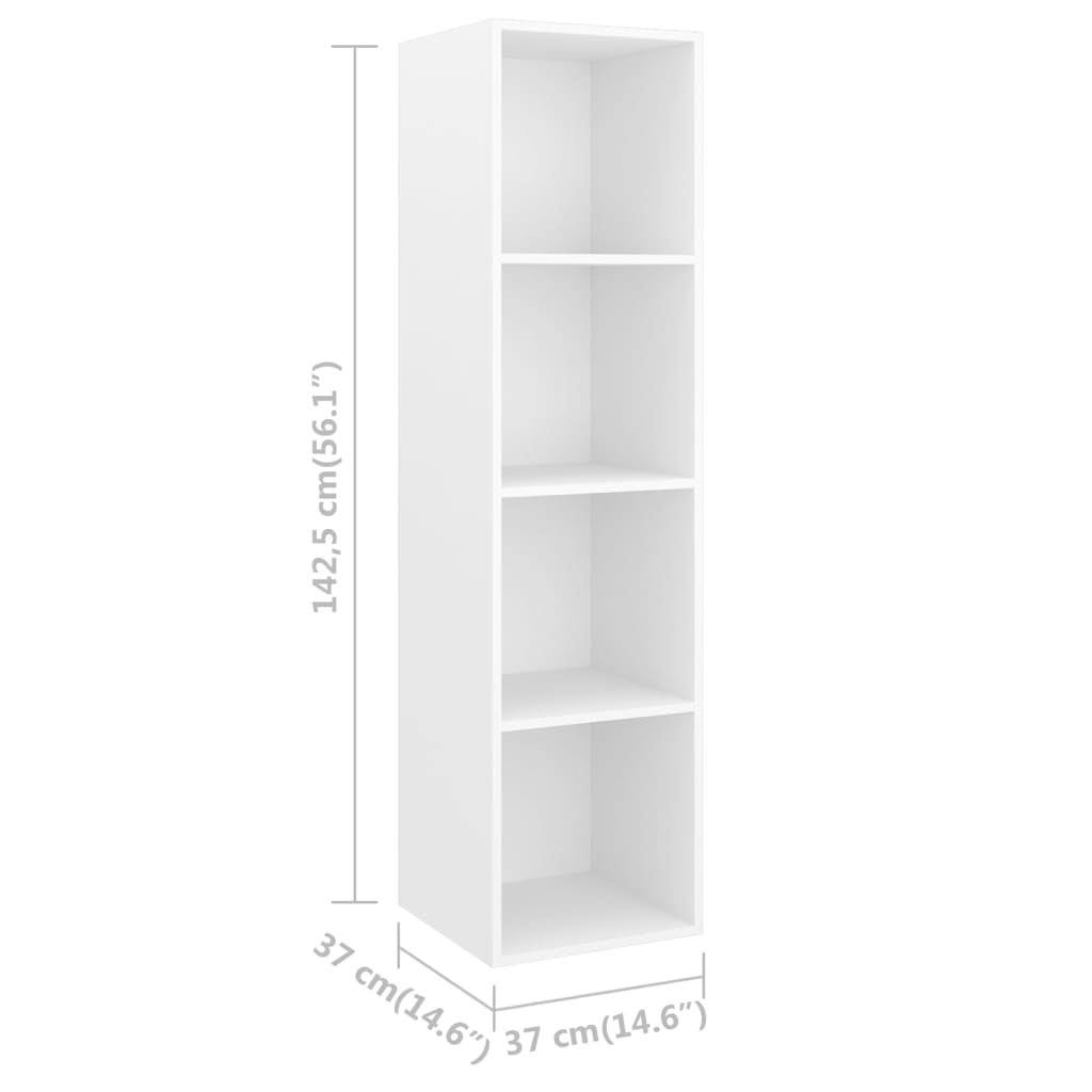 White Wall-Mounted TV Cabinet Chipboard C30515
