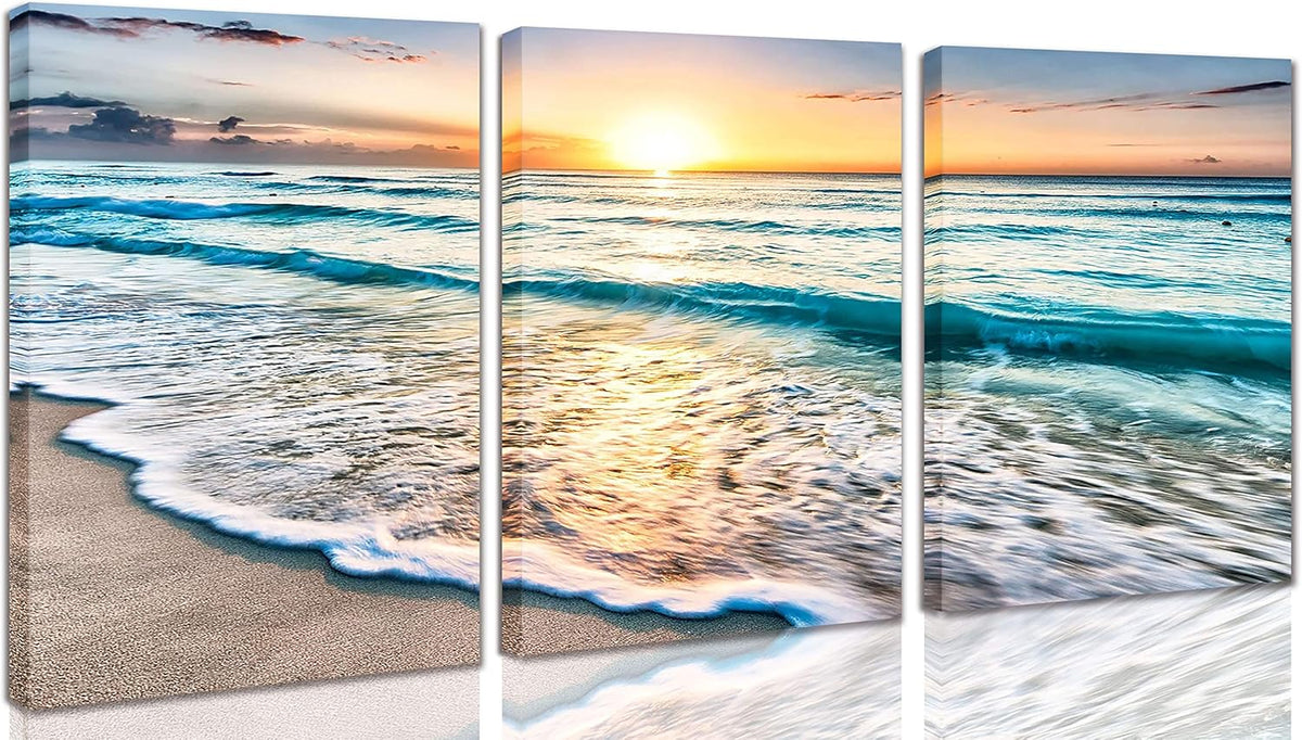 Framed Canvas Wall-Art Oil Painting 12x16inchx3pcs W132