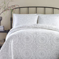 King Grey Medallion Coverlet W655