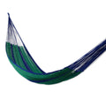 Purple Green Teal Hand Woven Nylon 2 Person XL Rope Hammock N2270