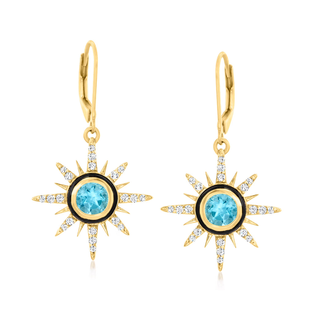 18kt Gold Over Sterling Celestial Drop Earrings Z620408