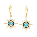 18kt Gold Over Sterling Celestial Drop Earrings Z620408