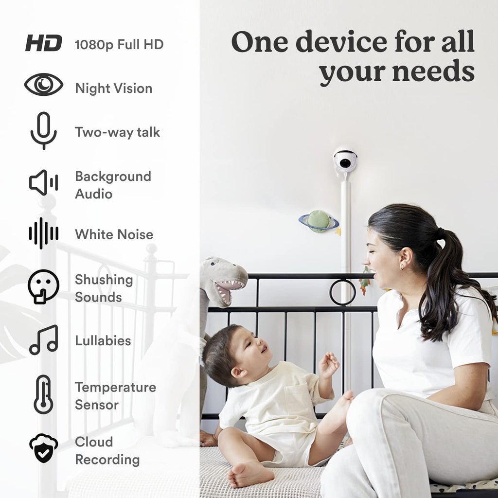 WiFi Baby Monitor with 1080P Full HD Camera, Night Vision, Two Way Talk, Temperature Sensor O89147