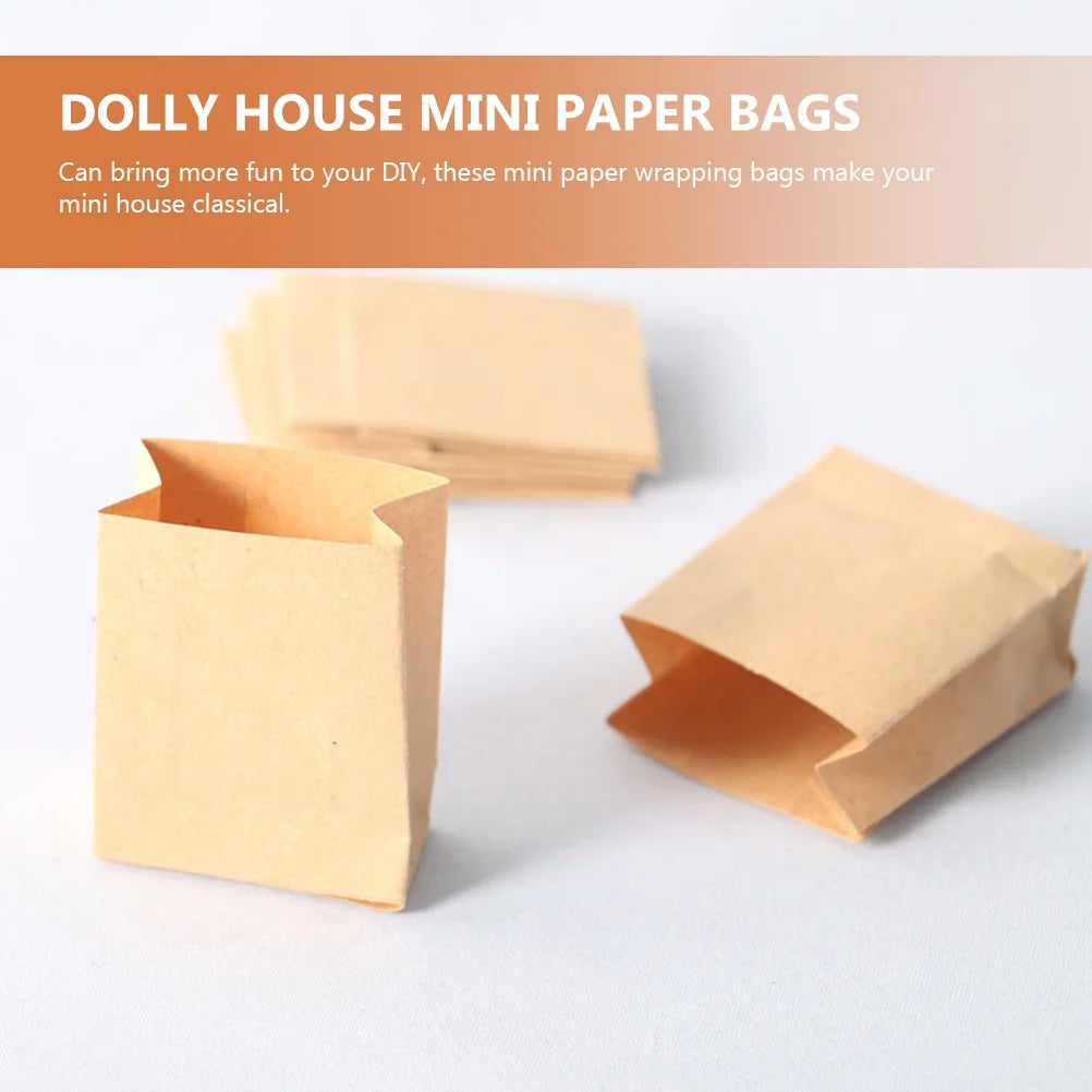 Miniature Dollhouse Paper Bag Grocery Carrier Z87816
