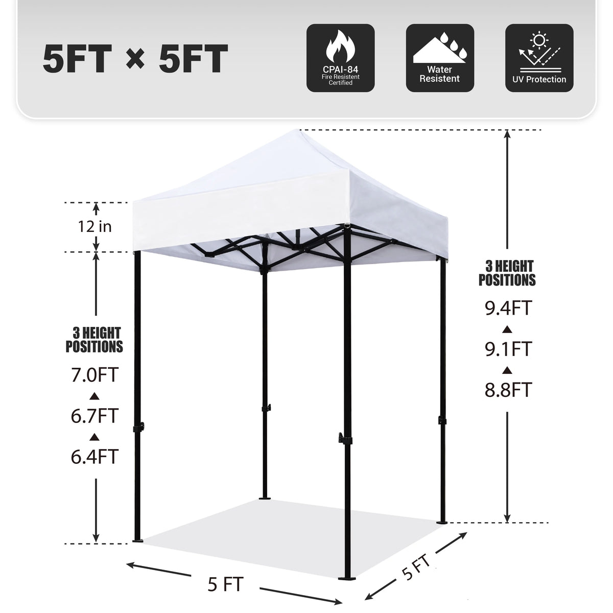 Coal 5x5 Pop up Canopy Tent Z822329