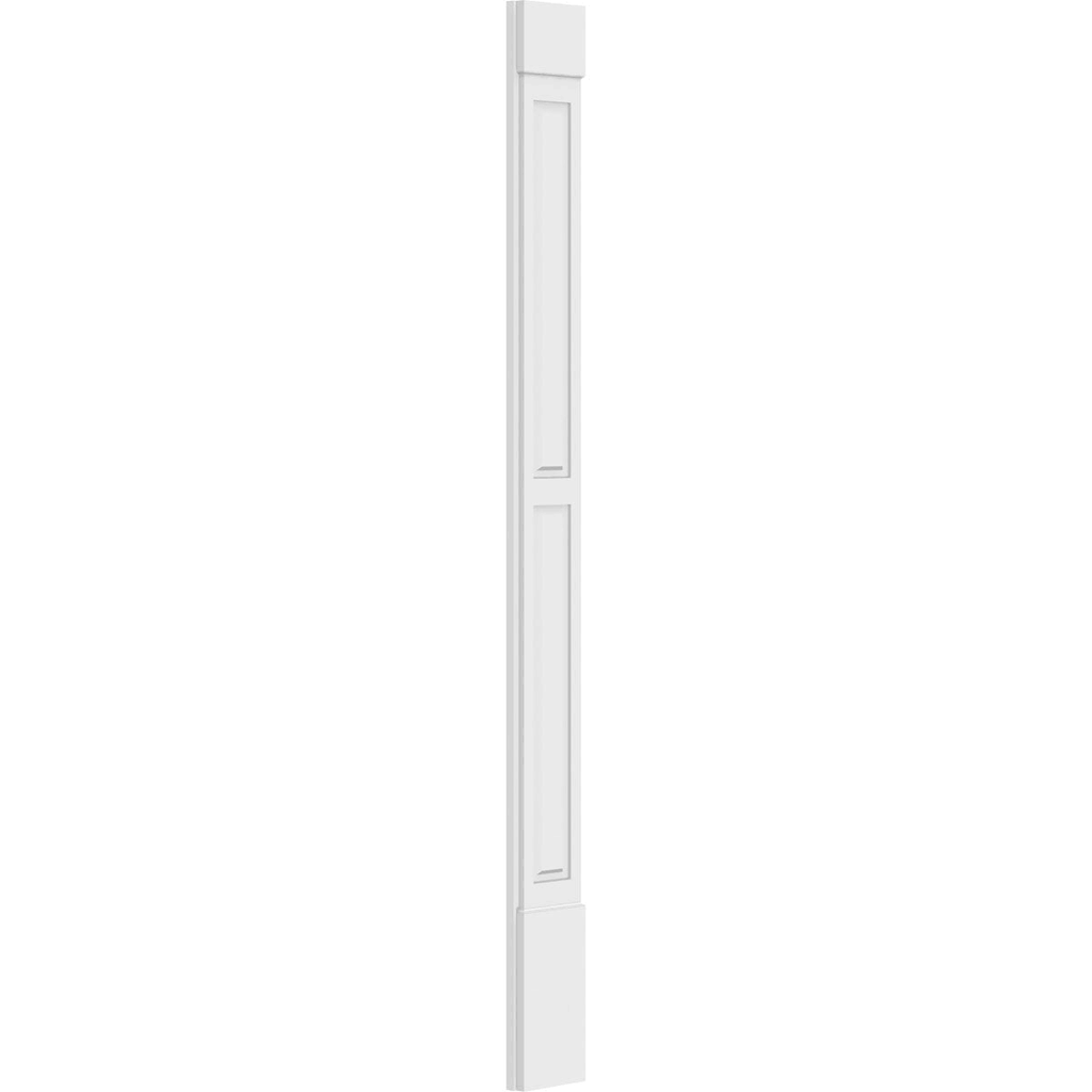 Two Equal Raised Panel PVC Pilaster with Capital and Base (Pair) Z832720