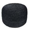 Black Knitted Spherical Pouf Ottoman W64313