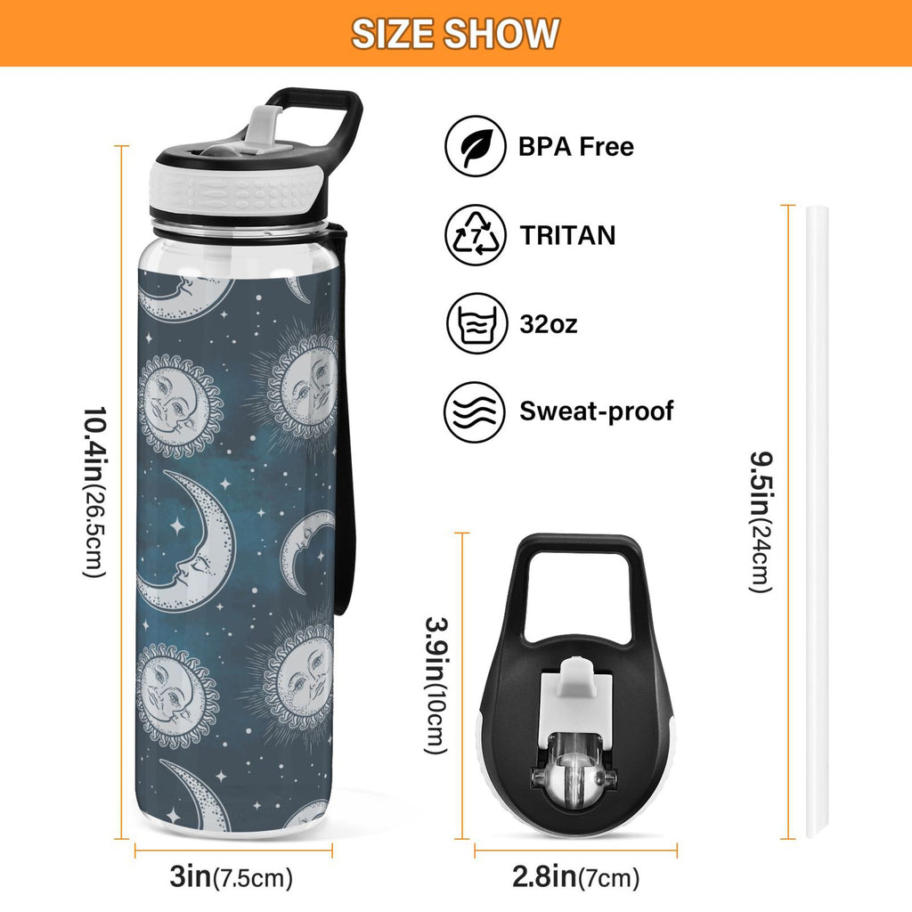 32oz Leakproof Tritan Water Bottle with Straw H4323