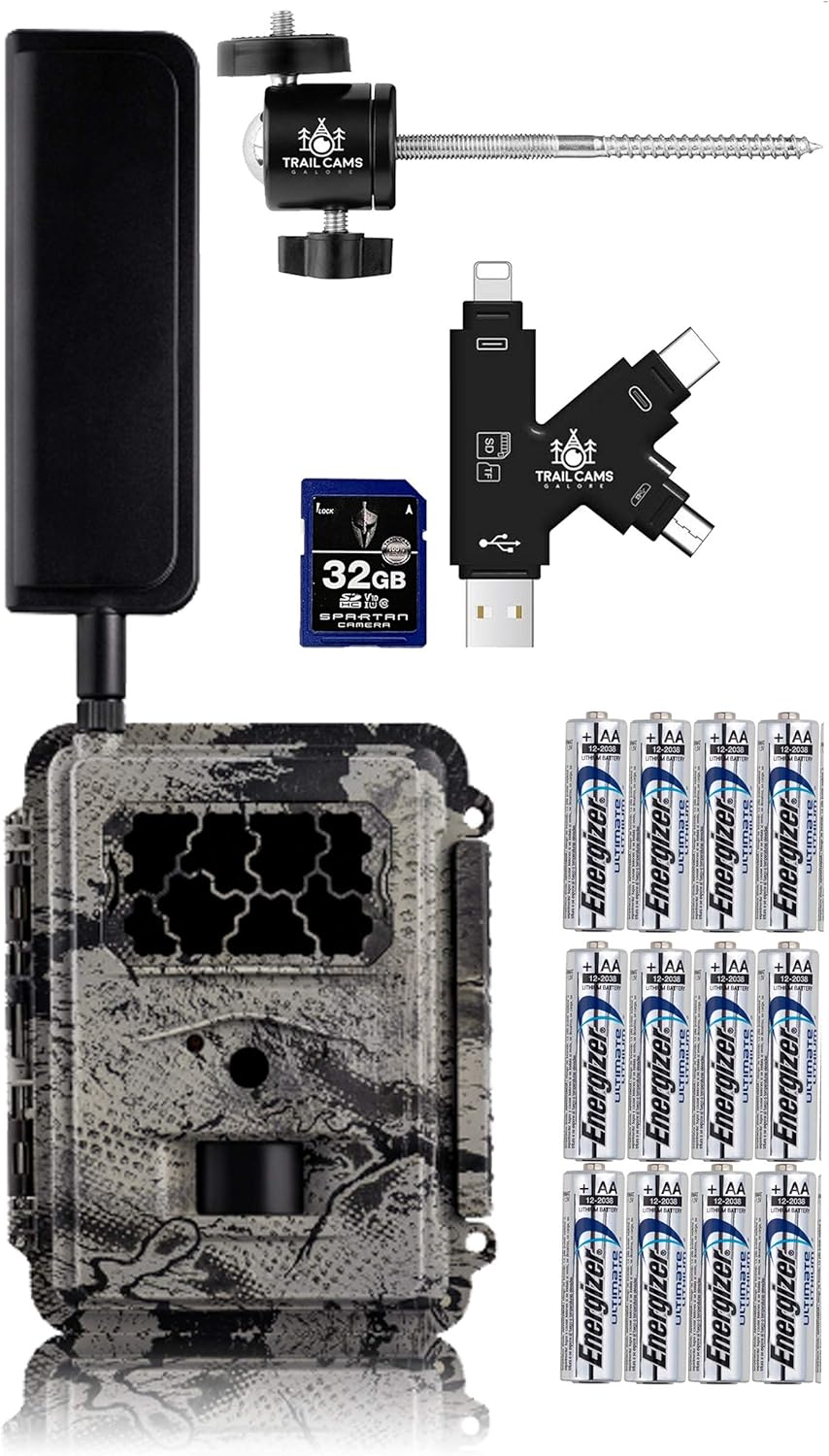 AT&T 4G LTE Wireless Trail Camera with Batteries, SD Card, Card Reader, and Mount E84361