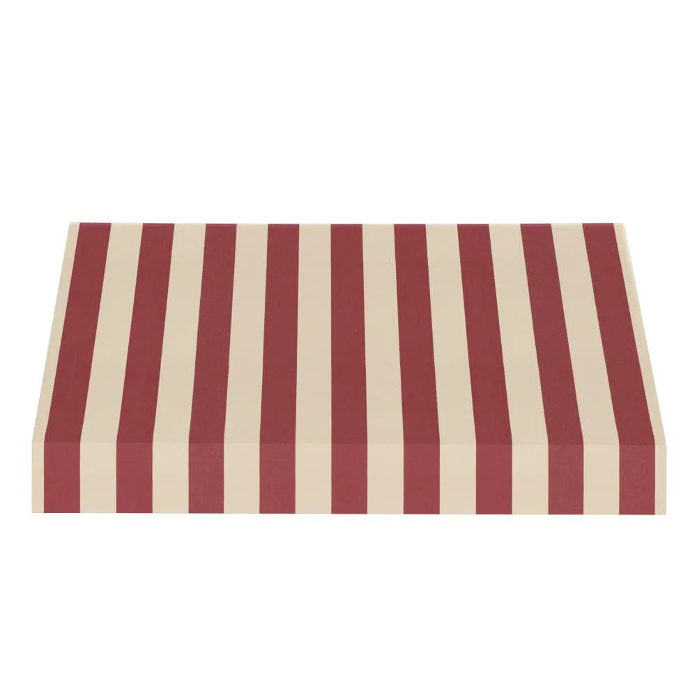 Burgundy/Tan Stripe Acrylic Fixed Awning I18449