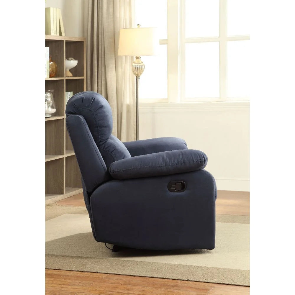 Blue Upholstered Motion Recliner Y489515