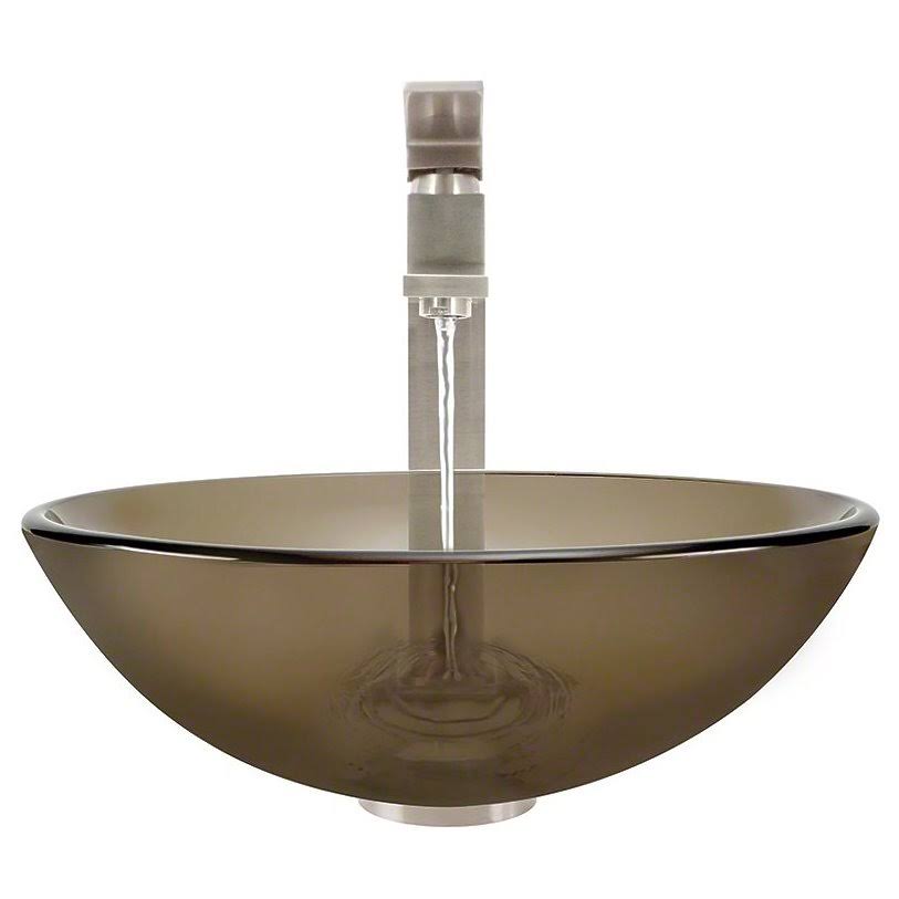 Taupe Brushed Nickel Bathroom Vessel Faucet Ensemble A92255